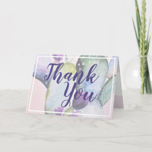 Elegant Watercolor Cactus danke Ihnen Baby Shower