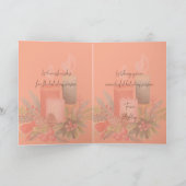 Elegant Watercolor Candlelight Christmas Card Karte (Innenseite)