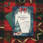 Elegant Watercolor Christmas Party Invitation Einladung