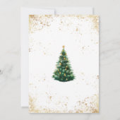 Elegant Watercolor Christmas Tree Einladung (Rückseite)