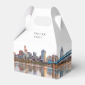 Elegant Watercolor Cincinnati Ohio Wedding Geschenkschachtel (Rückseite)