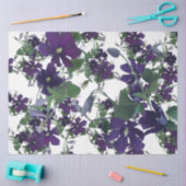 Elegant Watercolor Clematis Floral Seidenpapier (Basteln)