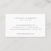 Elegant Watercolor Dusty Blue Mauve Floral Visitenkarte (Rückseite)