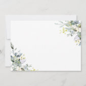 Elegant Watercolor Eucalyptus 3 FOTO Wedding Save The Date (Rückseite)