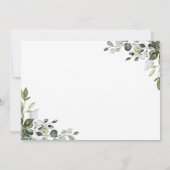 Elegant Watercolor Eucalyptus 3 FOTO Wedding Save The Date (Rückseite)