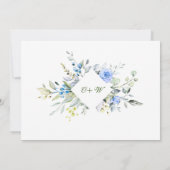 Elegant Watercolor Eucalyptus 3 FOTO Wedding Save The Date (Rückseite)