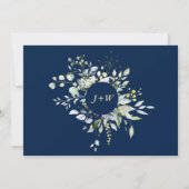 Elegant Watercolor Eucalyptus 3 FOTO Wedding Save The Date (Rückseite)