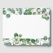 Elegant Watercolor Eucalyptus Baby Shower Gästebuch (Rückseite)