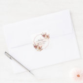 Elegant Watercolor Eucalyptus Fall Vielen Dank Quadratischer Aufkleber (Umschlag)