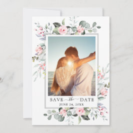 Elegant Watercolor Eucalyptus FOTO Wedding Rett T Save The Date