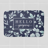 Elegant Watercolor Eucalyptus Hello Gorgeous Badematte
