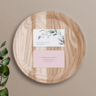 Elegant Watercolor Eucalyptus Simple Greenery Visitenkarte