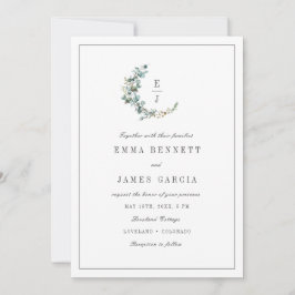 Elegant Watercolor Eucalyptus Wedding Einladung