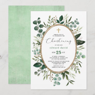 Elegant Watercolor Eukalyptus Greenerening Einladung