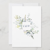 Elegant Watercolor Eukalyptus Greenerity Wedding Einladung (Rückseite)