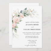 Elegant Watercolor Eukalyptus Greenerity Wedding Einladung (Vorne/Hinten)