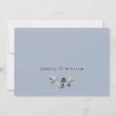 Elegant Watercolor Eukalyptus Greenerity Wedding Save The Date (Rückseite)