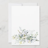 Elegant Watercolor Eukalyptus Greenerity Wedding Save The Date (Rückseite)