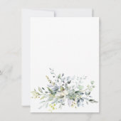 Elegant Watercolor Eukalyptus Greenerity Wedding Save The Date (Rückseite)