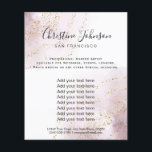 Elegant Watercolor Falsch Glitter Beauty Salon Flyer<br><div class="desc">Schönheitssalon berufliche Make-up-Künstler Flyer</div>