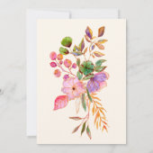 Elegant Watercolor Floral 75th Birthday Party Einladung (Rückseite)