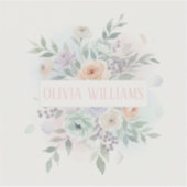 Elegant Watercolor Floral  Aufkleber (Vorderseite)