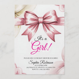 Elegant Watercolor Floral Baby Shower Invitation Einladung