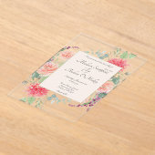 Elegant  Watercolor Floral Bouquet  Acryleinladungen (Ablage )