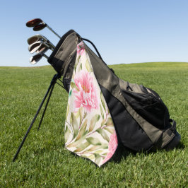Elegant watercolor floral decorative eye-catching  golfhandtuch