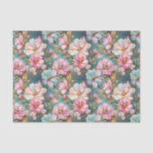 Elegant Watercolor Floral Decoupage Tissue Paper Seidenpapier (Vorderseite)