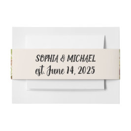 Elegant Watercolor Floral Einladungsbanderole