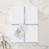 Elegant Watercolor Floral Geschenkanhänger (Mit Garn)