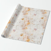 Elegant Watercolor Floral Geschenkpapier (Ungerollt)
