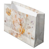 Elegant Watercolor Floral Große Geschenktüte (Vorderseite Schrägansicht)