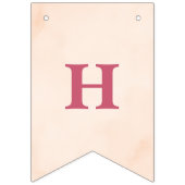 Elegant Watercolor Floral Happy Birthday Wimpelkette (Zweite Fahne)