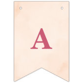 Elegant Watercolor Floral Happy Birthday Wimpelkette (Dritte Fahne)