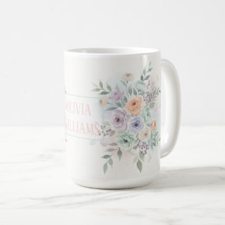 Elegant Watercolor Floral  Kaffeetasse