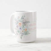 Elegant Watercolor Floral  Kaffeetasse (Vorderseite Links)