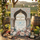 Elegant Watercolor Floral Muslim Wedding Einladung