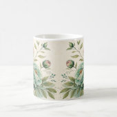 Elegant Watercolor Floral Pattern Mug Kaffeetasse (Mittel)
