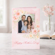 Elegant Watercolor Floral Photo Mother’s Day 