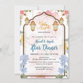 Elegant Watercolor Floral Ramadan Iftar Invitation Einladung (Vorderseite)