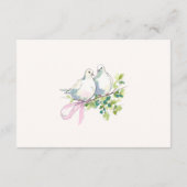 Elegant Watercolor Floral Rococo Wedding Details Begleitkarte (Rückseite)
