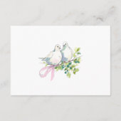 Elegant Watercolor Floral Rococo Wedding Details Begleitkarte (Rückseite)