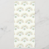 Elegant Watercolor Floral Rococo Wedding Menükarte (Rückseite)