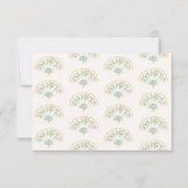 Elegant Watercolor Floral Rococo Wedding RSVP Karte (Rückseite)