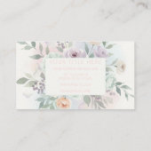 Elegant Watercolor Floral  Visitenkarte (Rückseite)