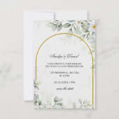 Elegant Watercolor Floral Wedding Card Einladung (Vorderseite)