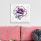 Elegant Watercolor Flower Canvas Art Leinwanddruck (Insitu (Wohnzimmer))