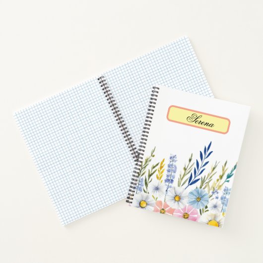 Elegant Watercolor Flower Notebook Notizblock (Innenseite)